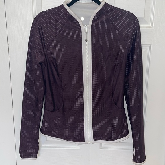 LULULEMON | Burgundy Find Your Bliss Reversible Jacket - sz 4 - Picture 5 of 13